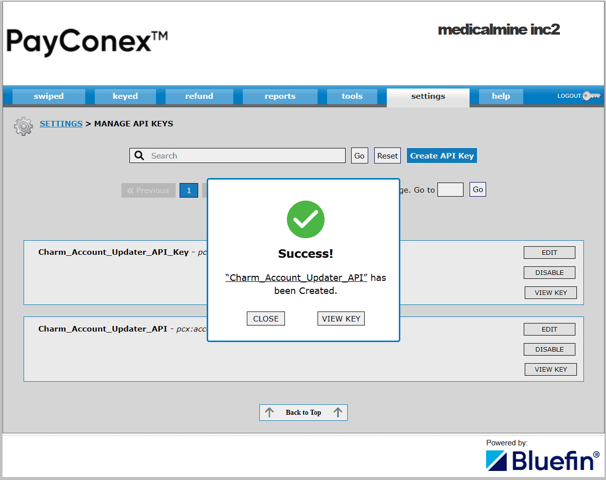 Payconex View Key Payconex View Key