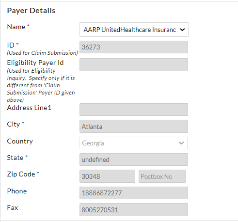 Payer Details Payer Details