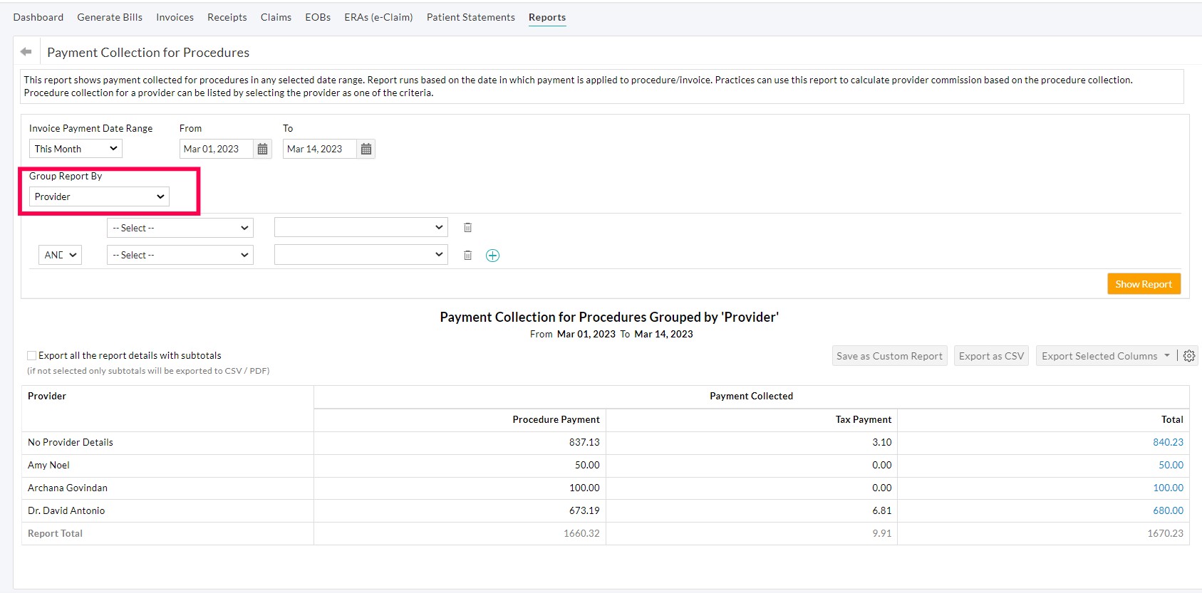 Payment Collection for Procedures Payment Collection for Procedures