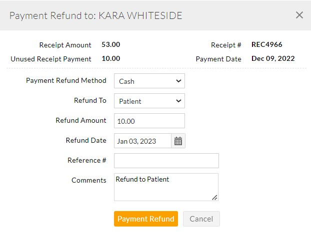 Payment Refund Payment Refund