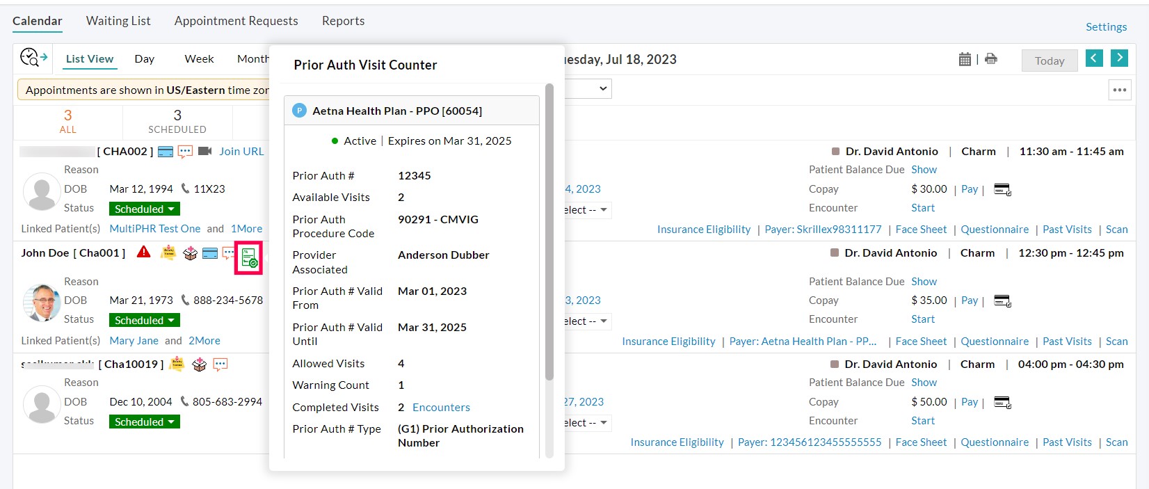 Prior Authorization Option Appointment List Prior Authorization Option Appointment List