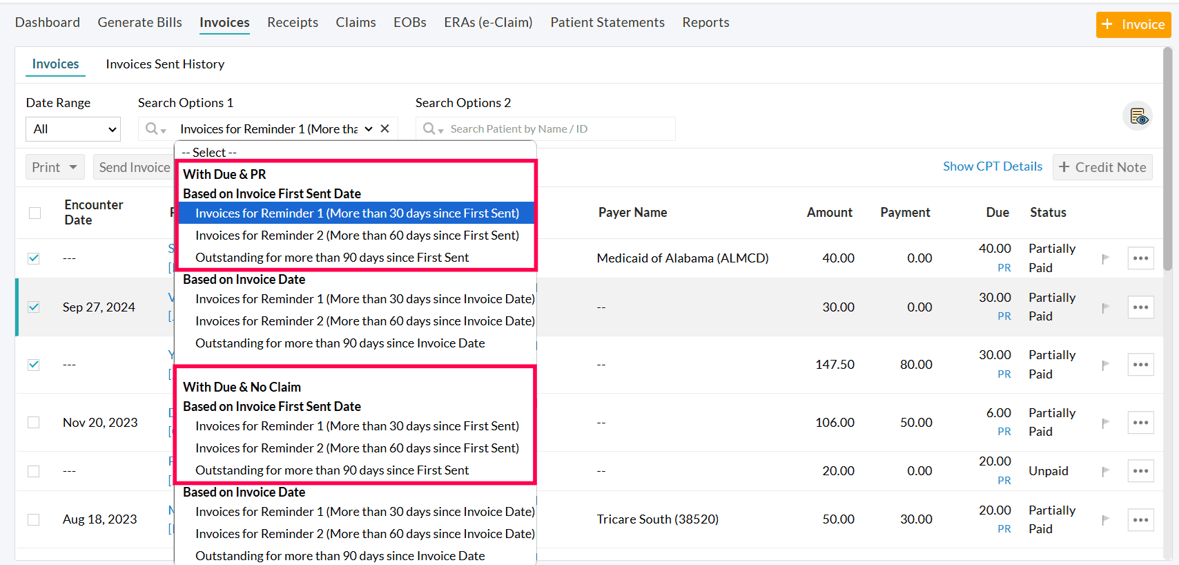 Reminders for Insurance and Self Pay