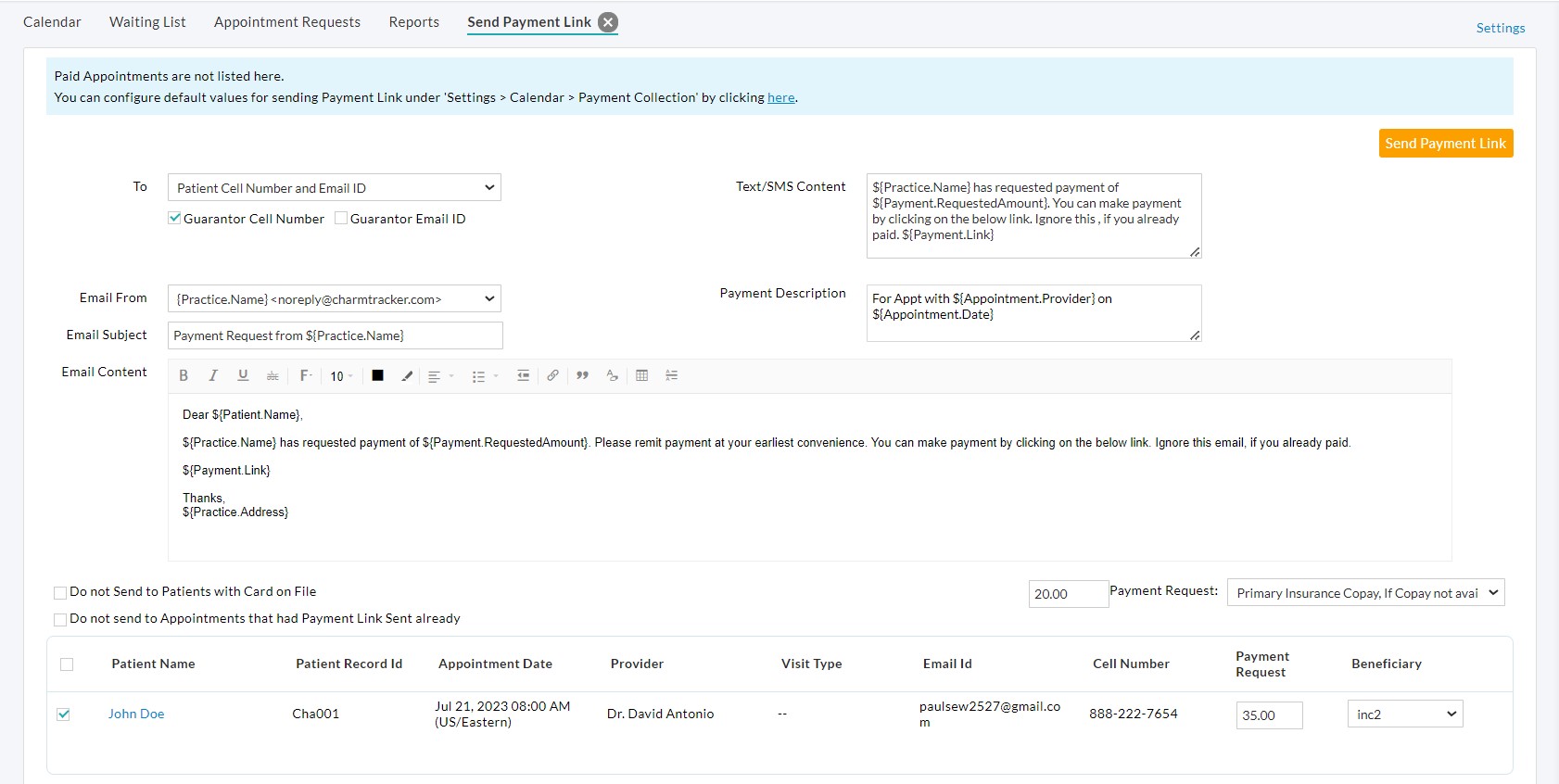 Sale Transactions from Calendar