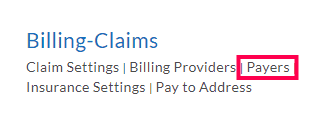 Settings Payers