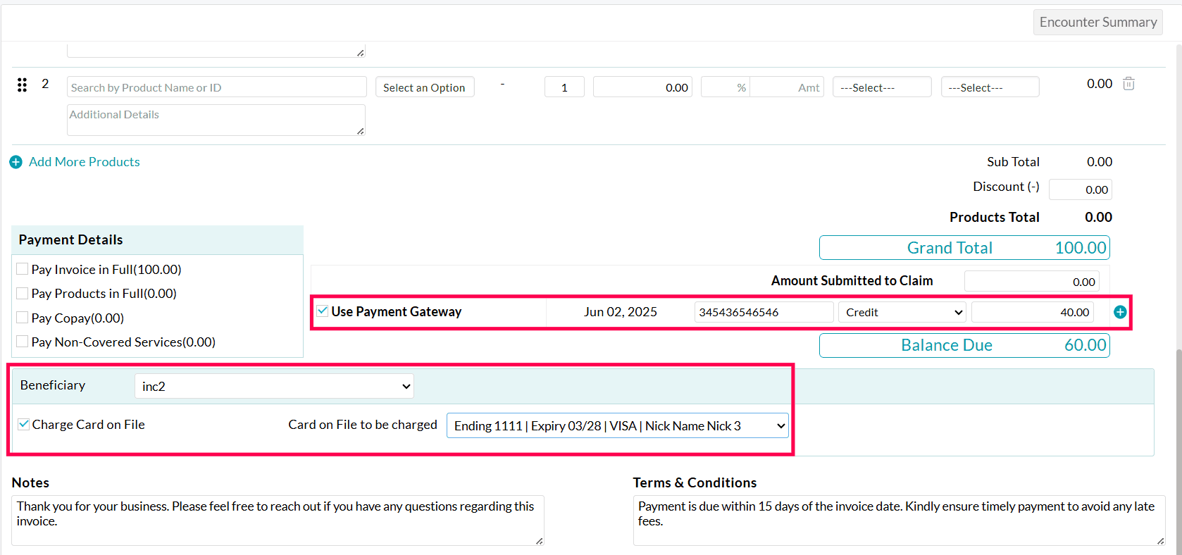 Use Bluefin Card Onfile