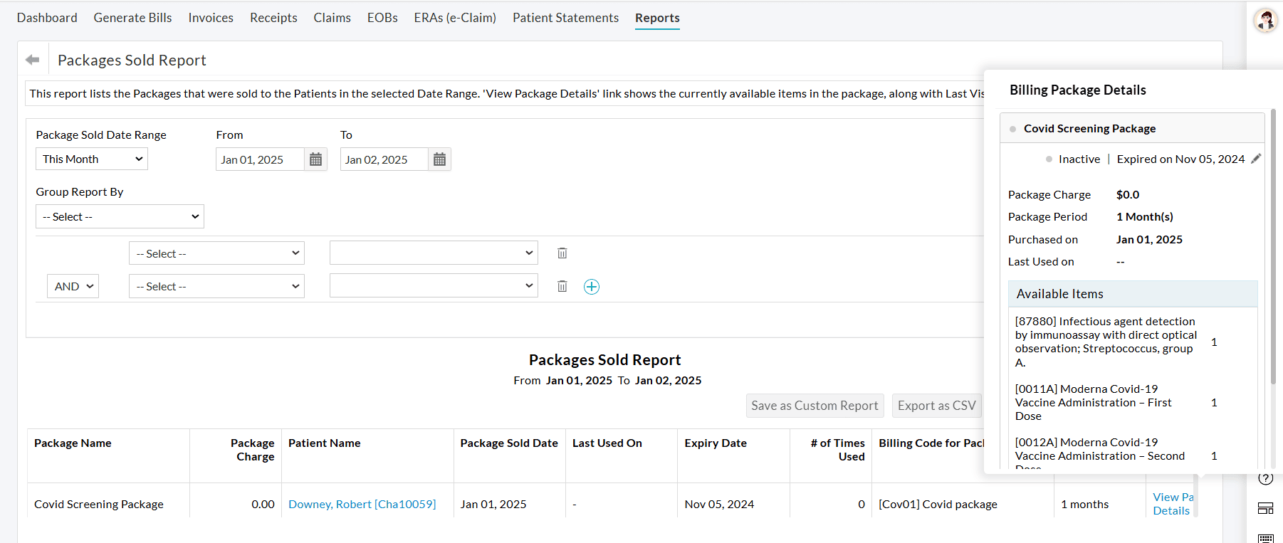 View Package Details
