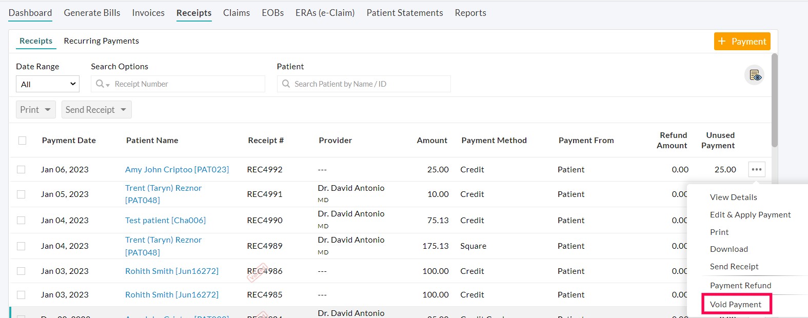 Void Payment Option Void Payment Option