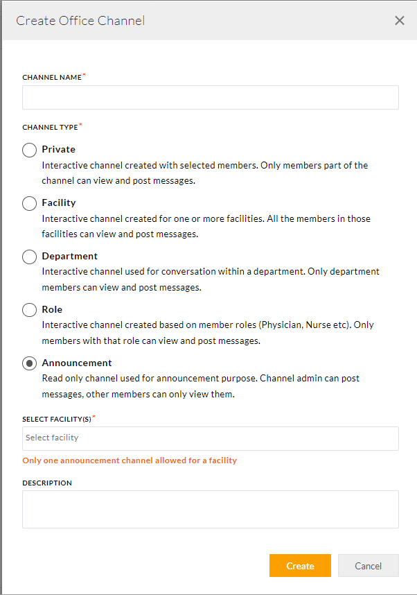 Announcement Channel