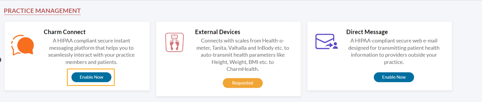 Enable Charm Connect Enable Charm Connect