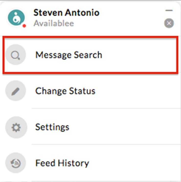 Message Search Option