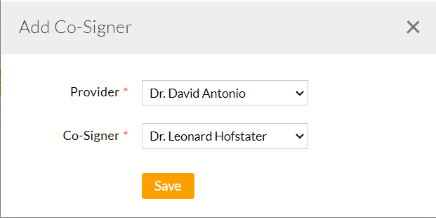 Add Co-Signer to Provider