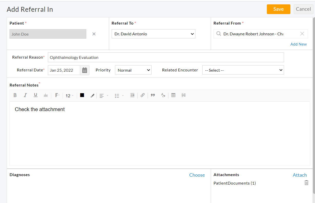 Add Referral In Add Referral In