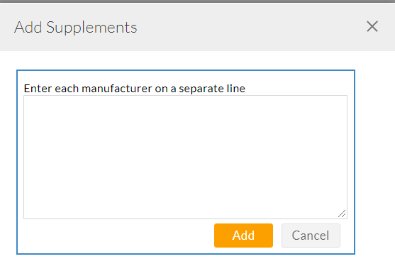 Add Supplement Manufacturer