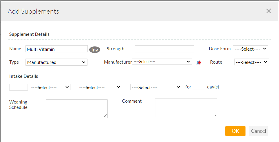 Add Supplement to Template
