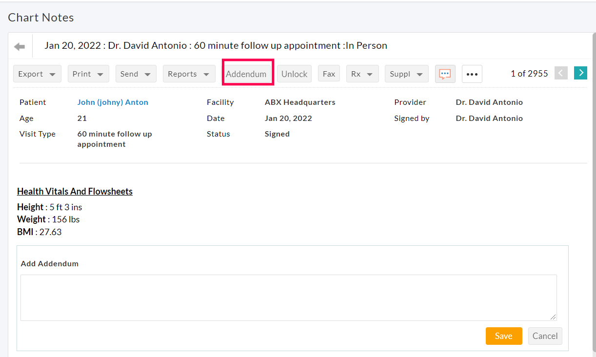 Addendum Option Addendum Option