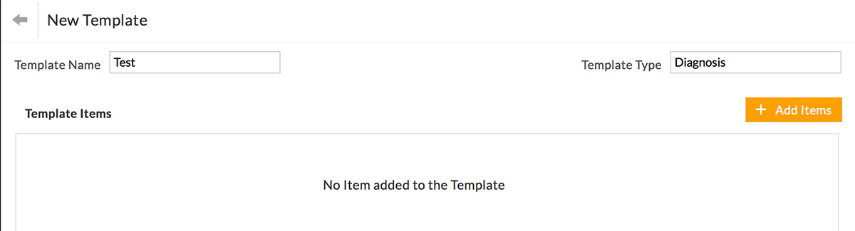 Create Diagnosis Template