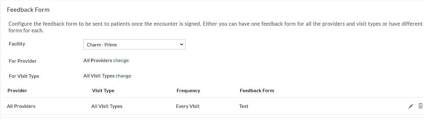 Feedback Form Preferences