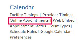 Online Appointments