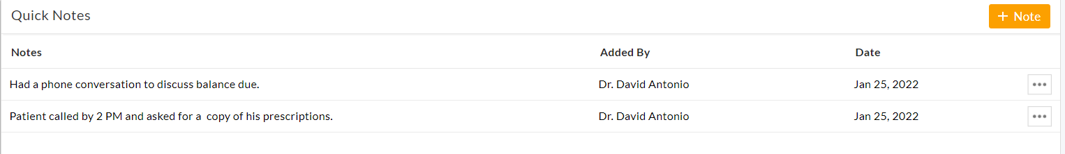 Quick Notes Quick Notes