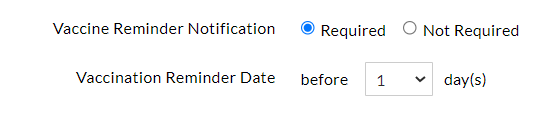 Vaccine Reminder Notification Vaccine Reminder Notification