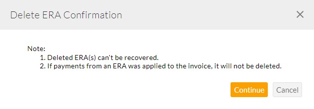 Delete ERA Confirmation