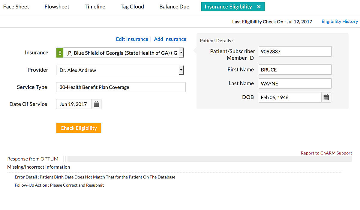 Insurance Eligibility Response Insurance Eligibility Response