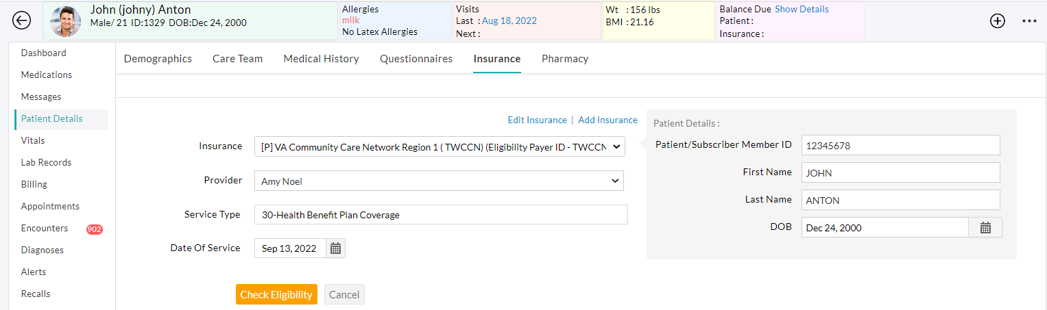 Insurance Eligibility Insurance Eligibility