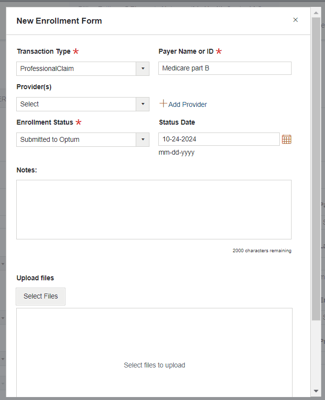 New Claim Enrollment Form New Claim Enrollment Form