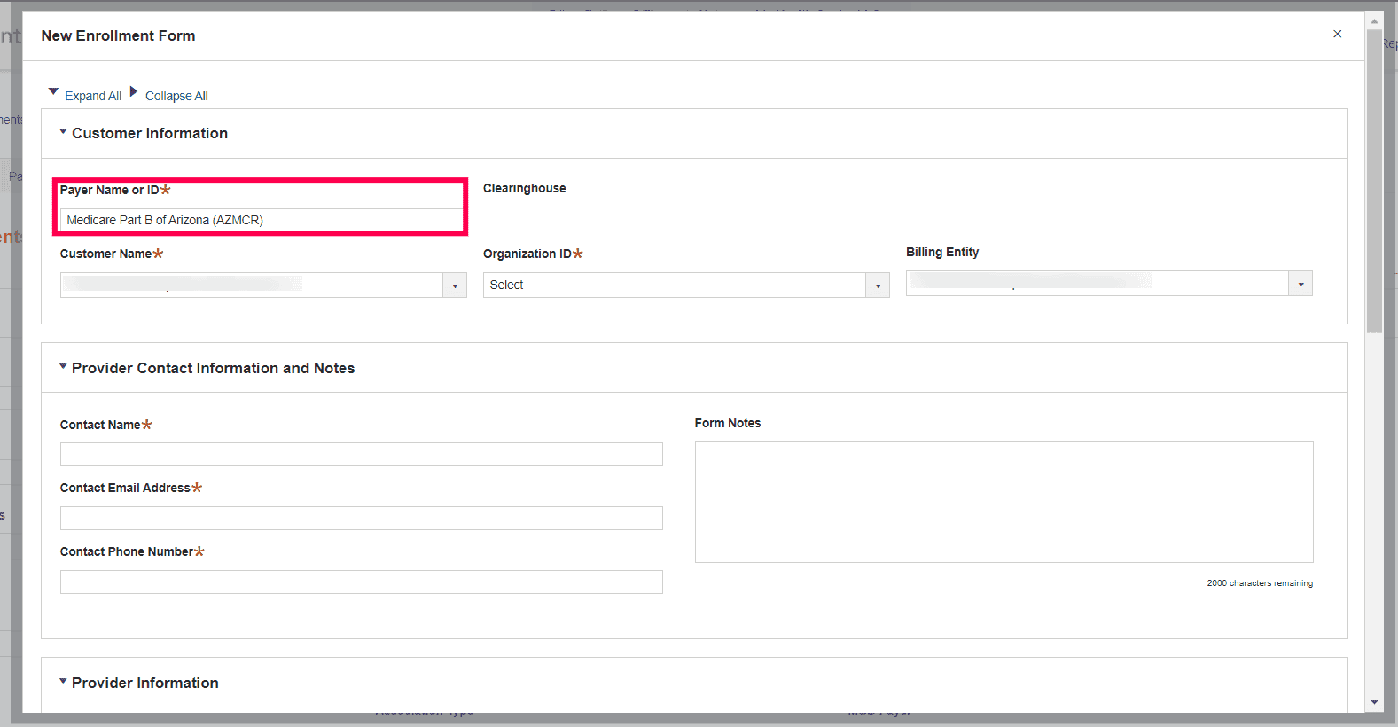 New Enrollment Form New Enrollment Form