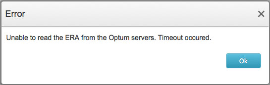 Optum ERA Read Error Optum ERA Read Error