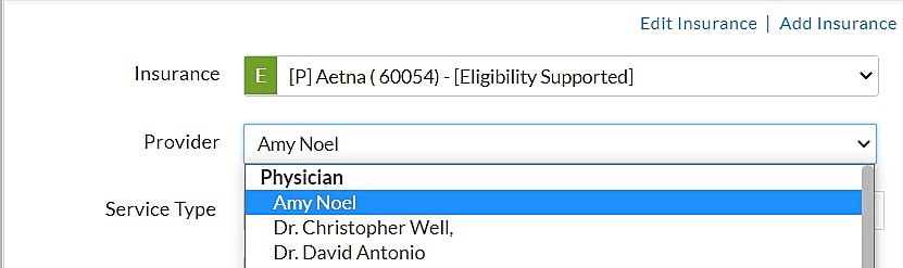 Select Provider Select Provider