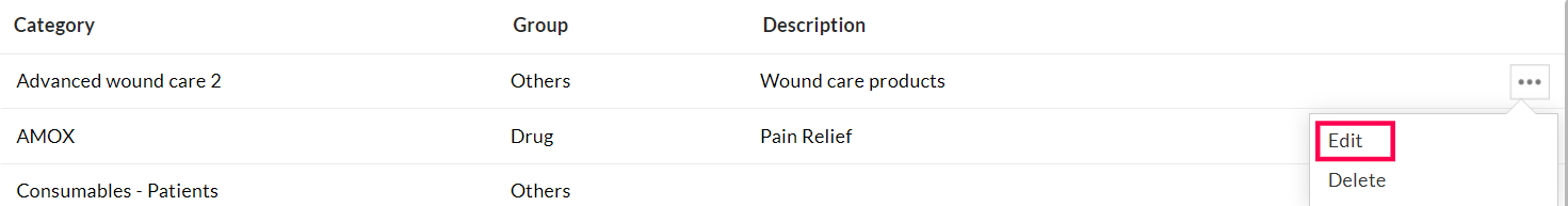 Edit Category
