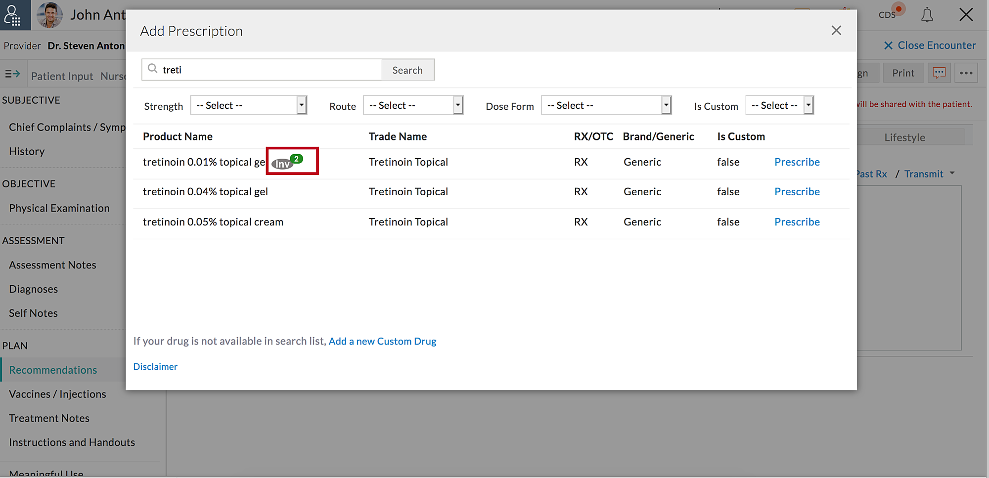 Inventory Stock Quantity