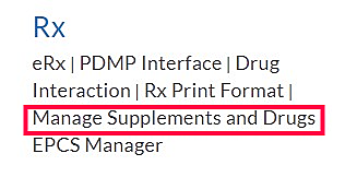Manage Supplement Drugs
