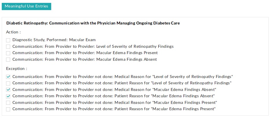 Diabetic Retinopathy Exception