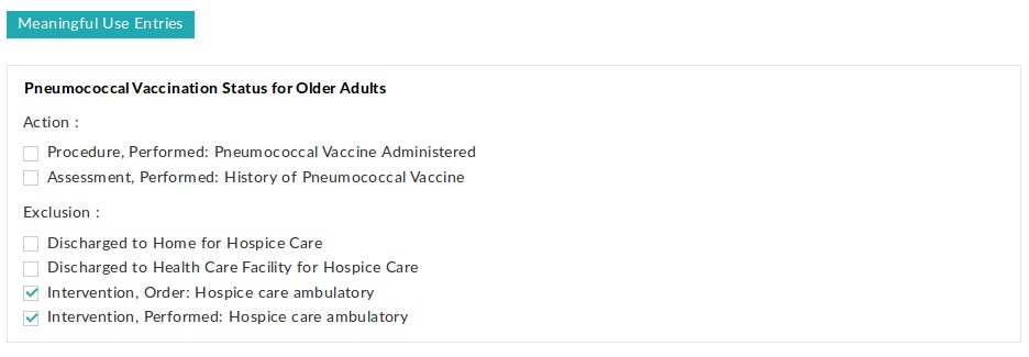 Pneumococcal Vaccination Exclusion