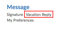 Vacation Reply