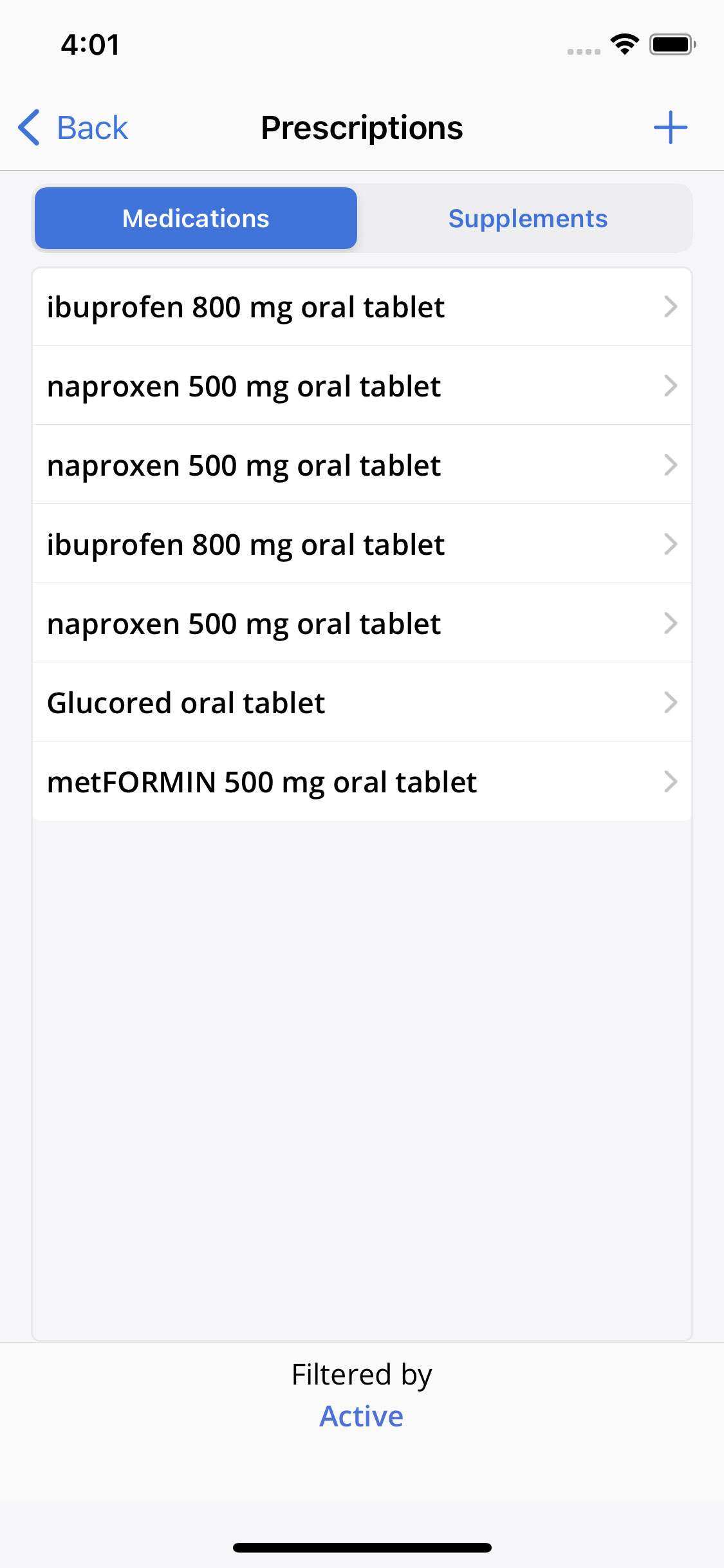 Medications List