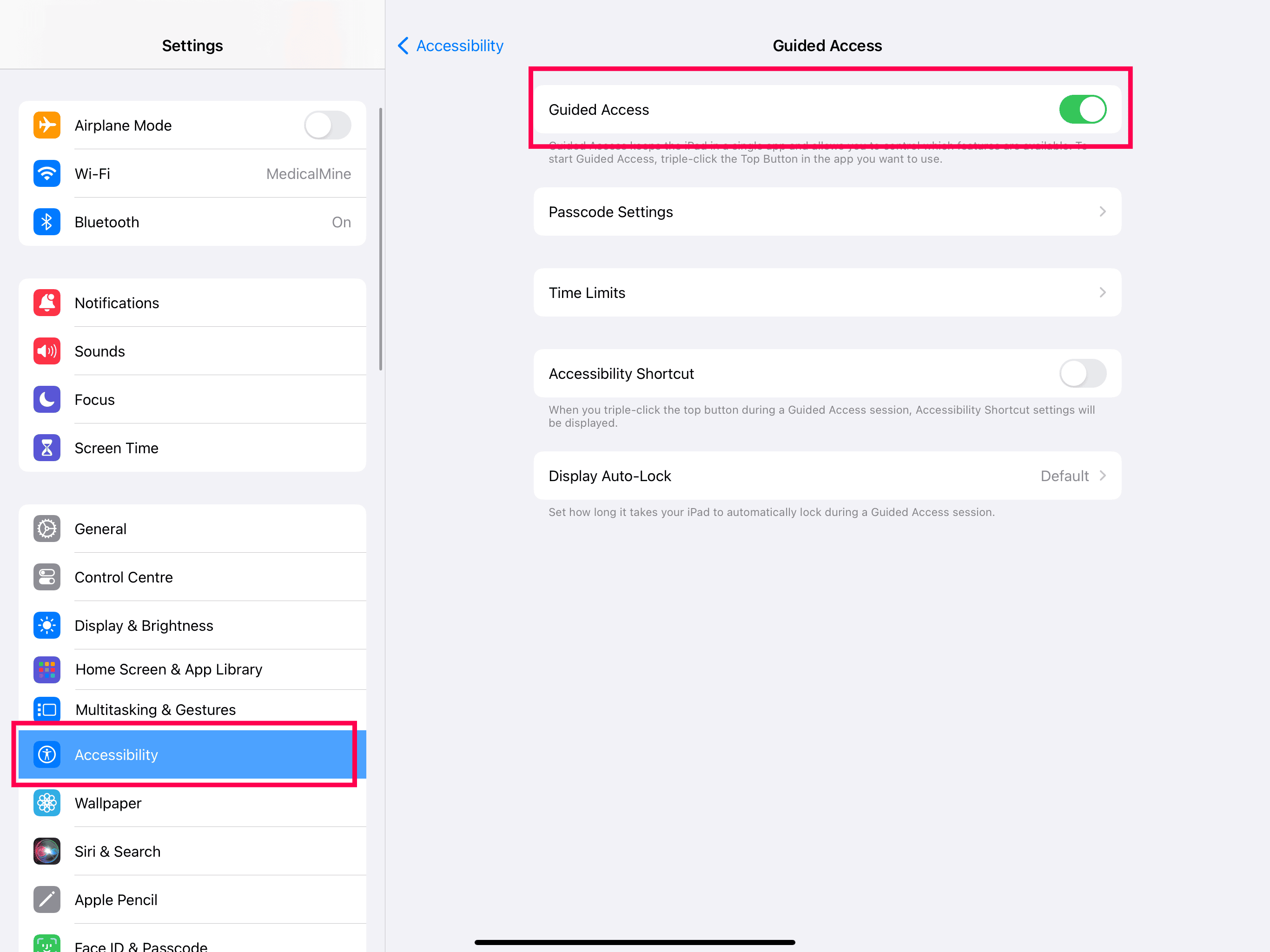 Kiosk Enable Guided Access in iPad