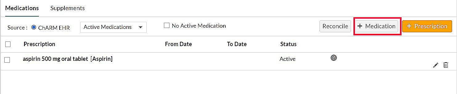 Add Patient Medication