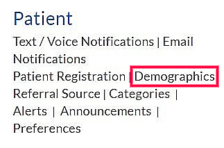Demographics Option