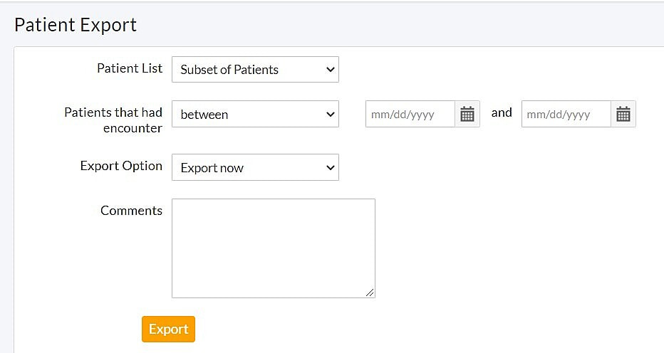 Export Patient Records