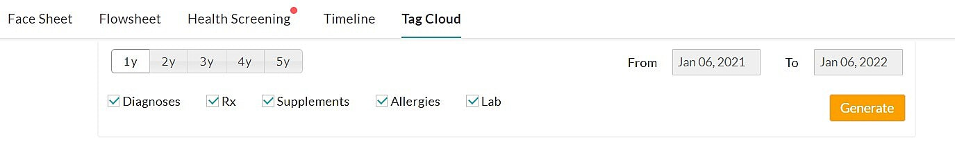 Patient Tagcloud Option