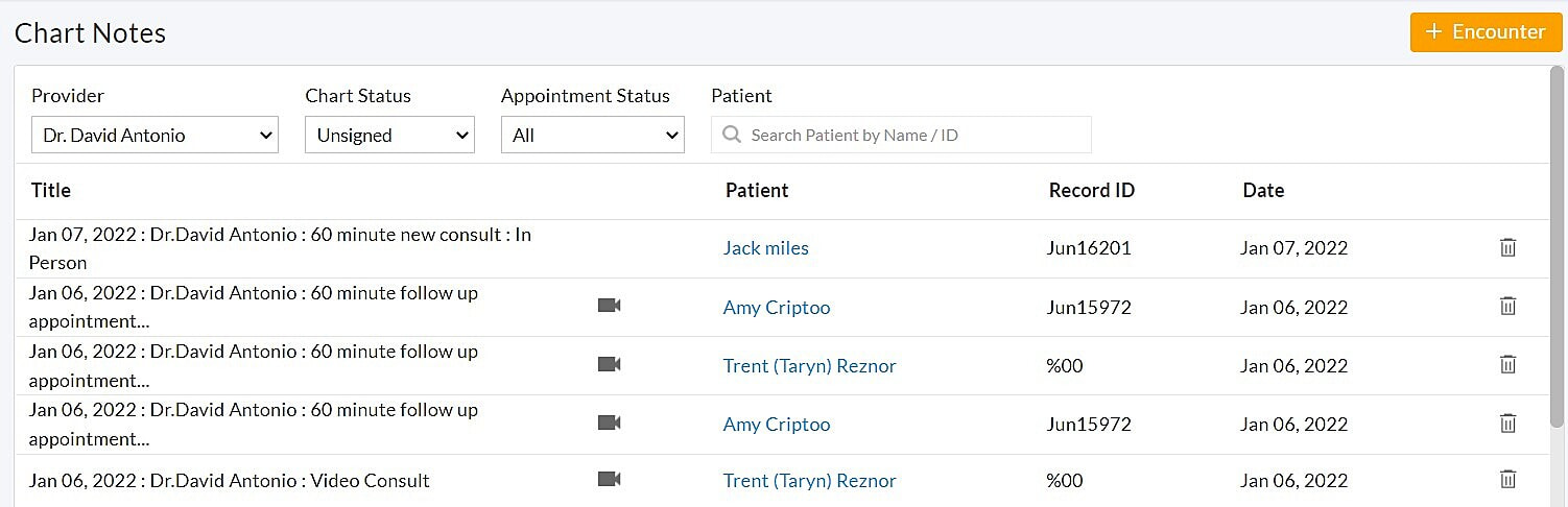 Review Patient Charts