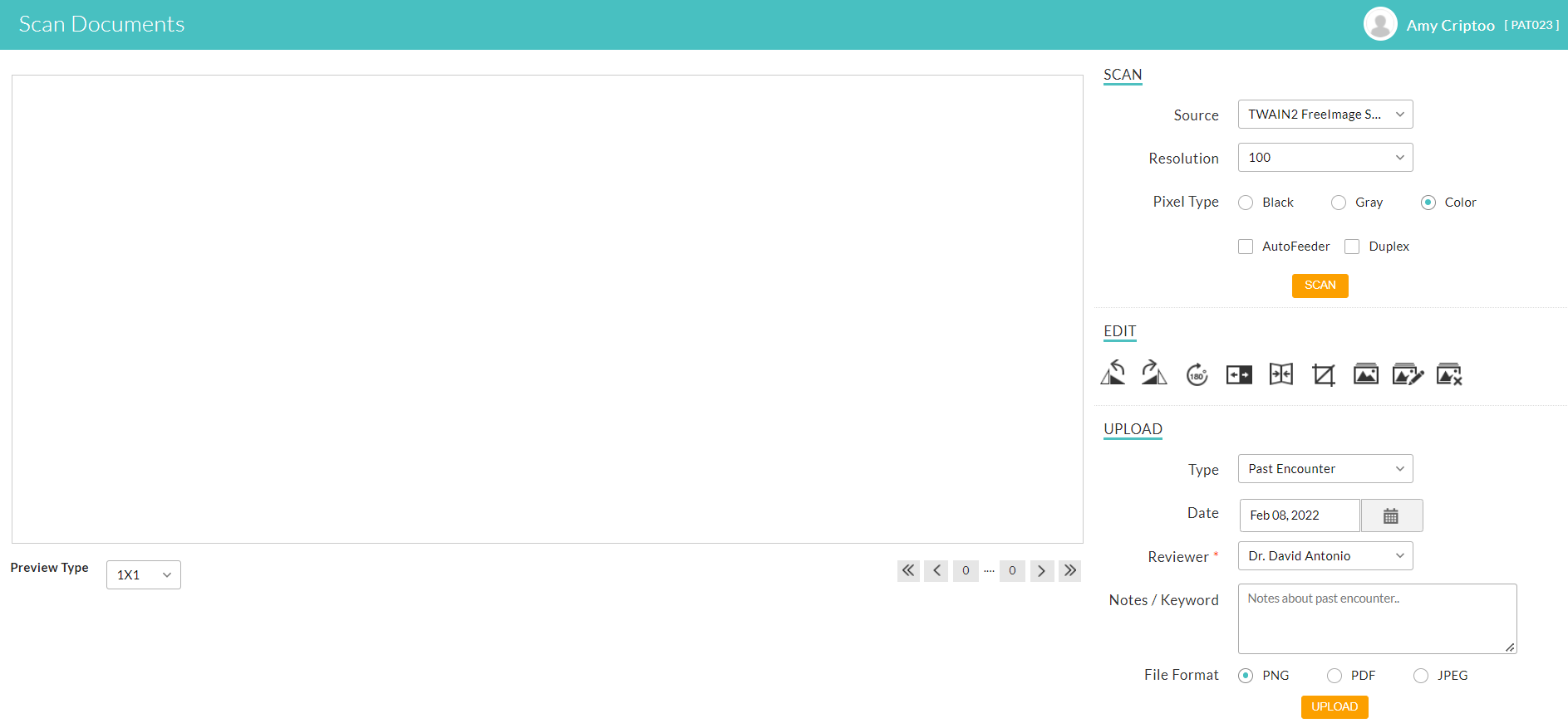 Scan Encounter Document