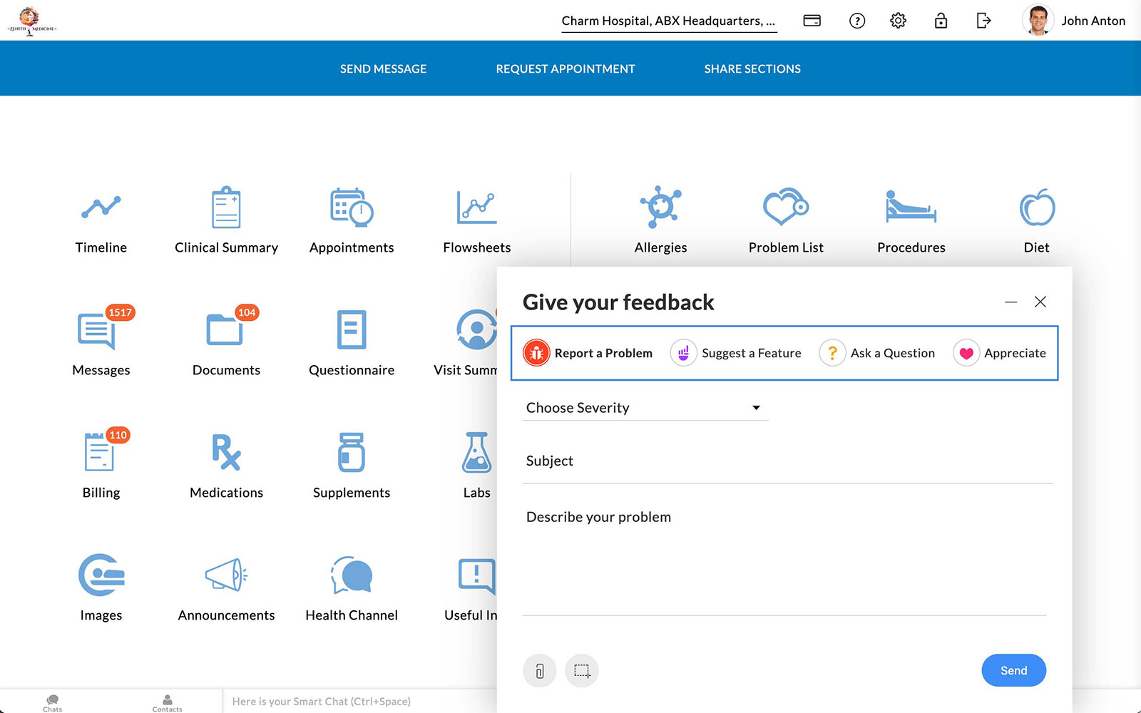 Feedback to Charm PHR