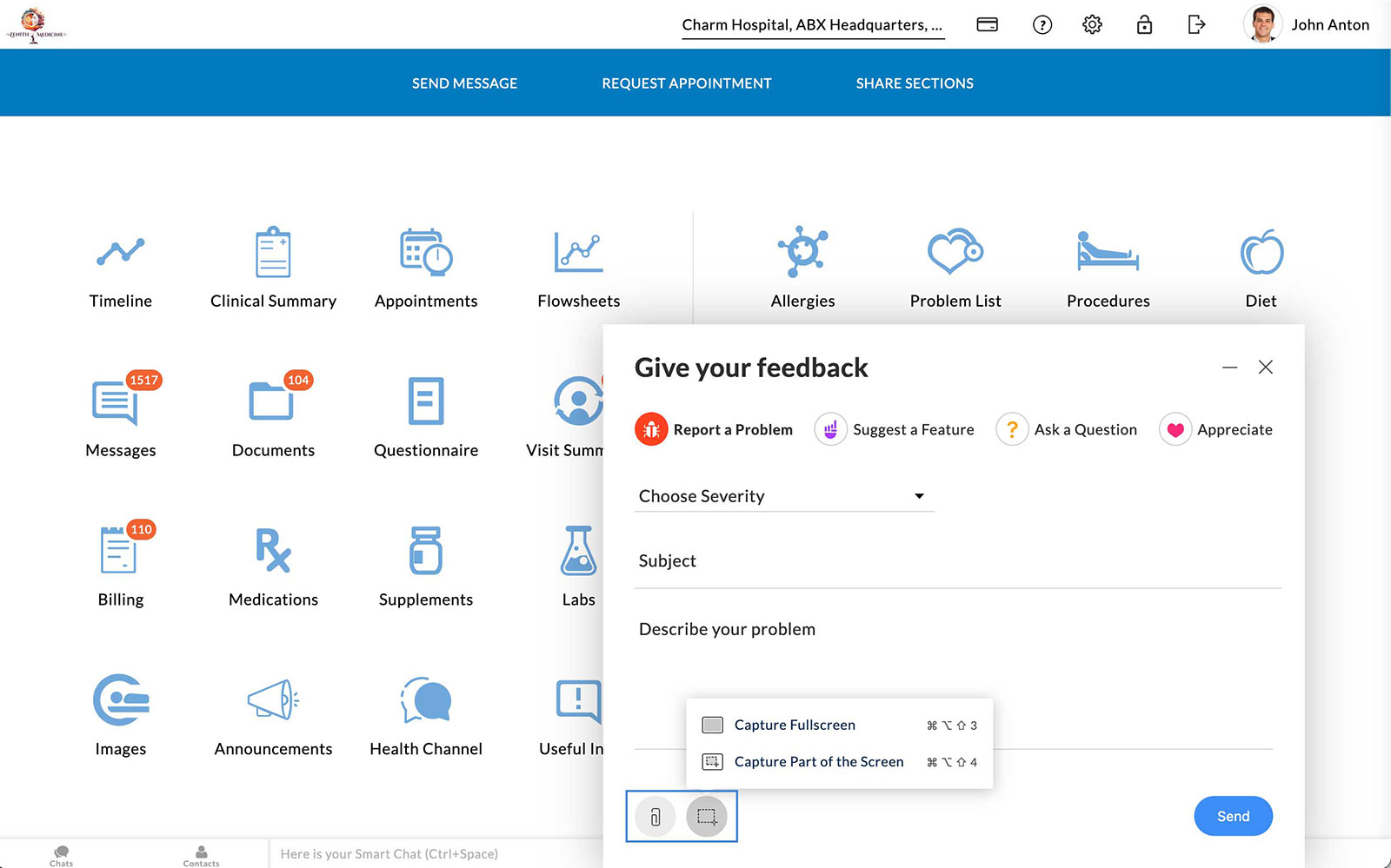 Feedback to Charm PHR