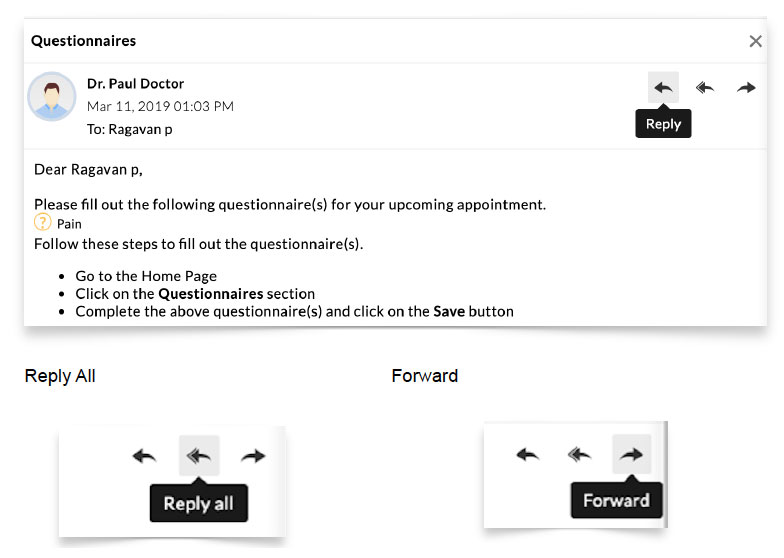 Reply and Reply all and Forward Messages