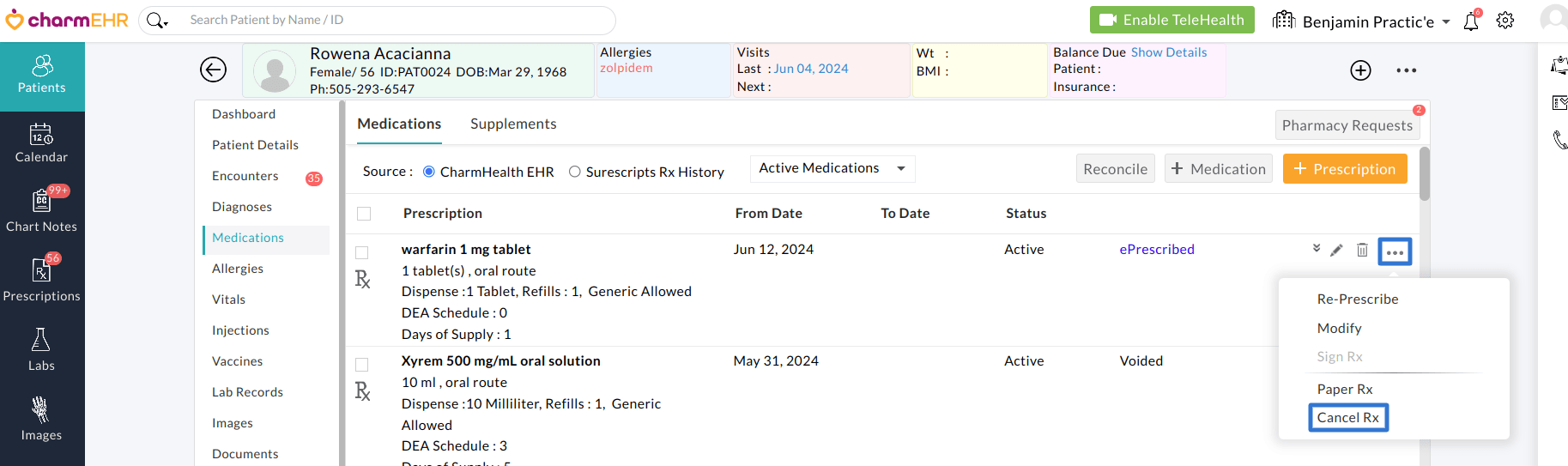 Cancel Rx Medications