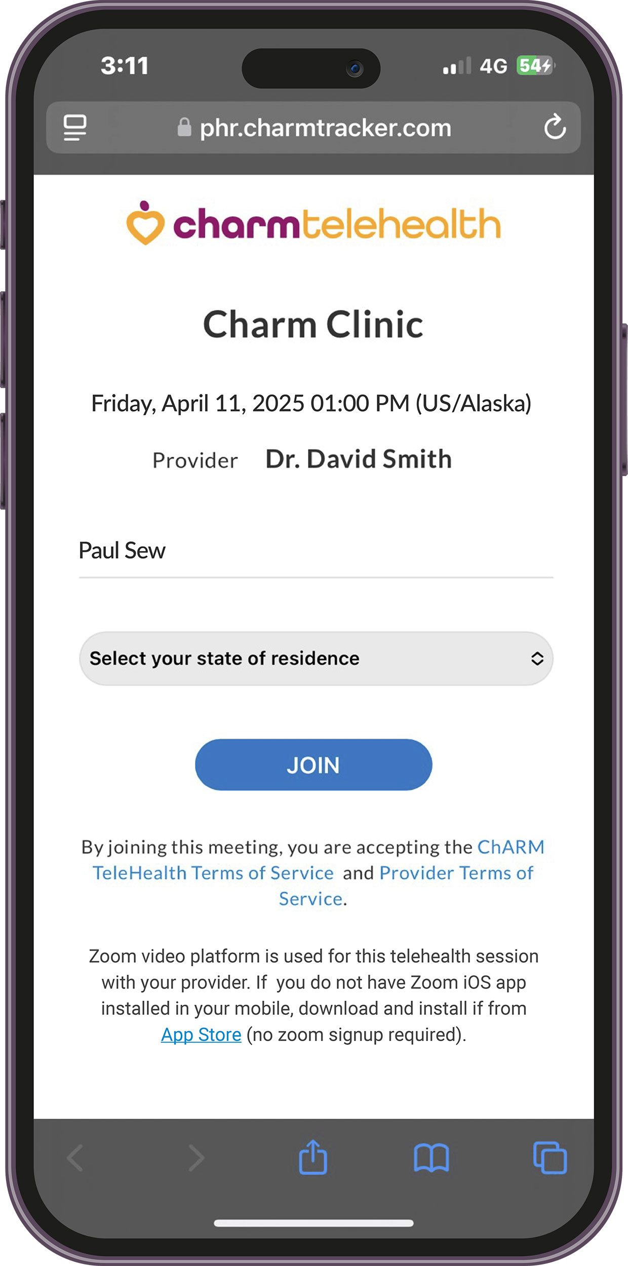 Mobile View from Zoom